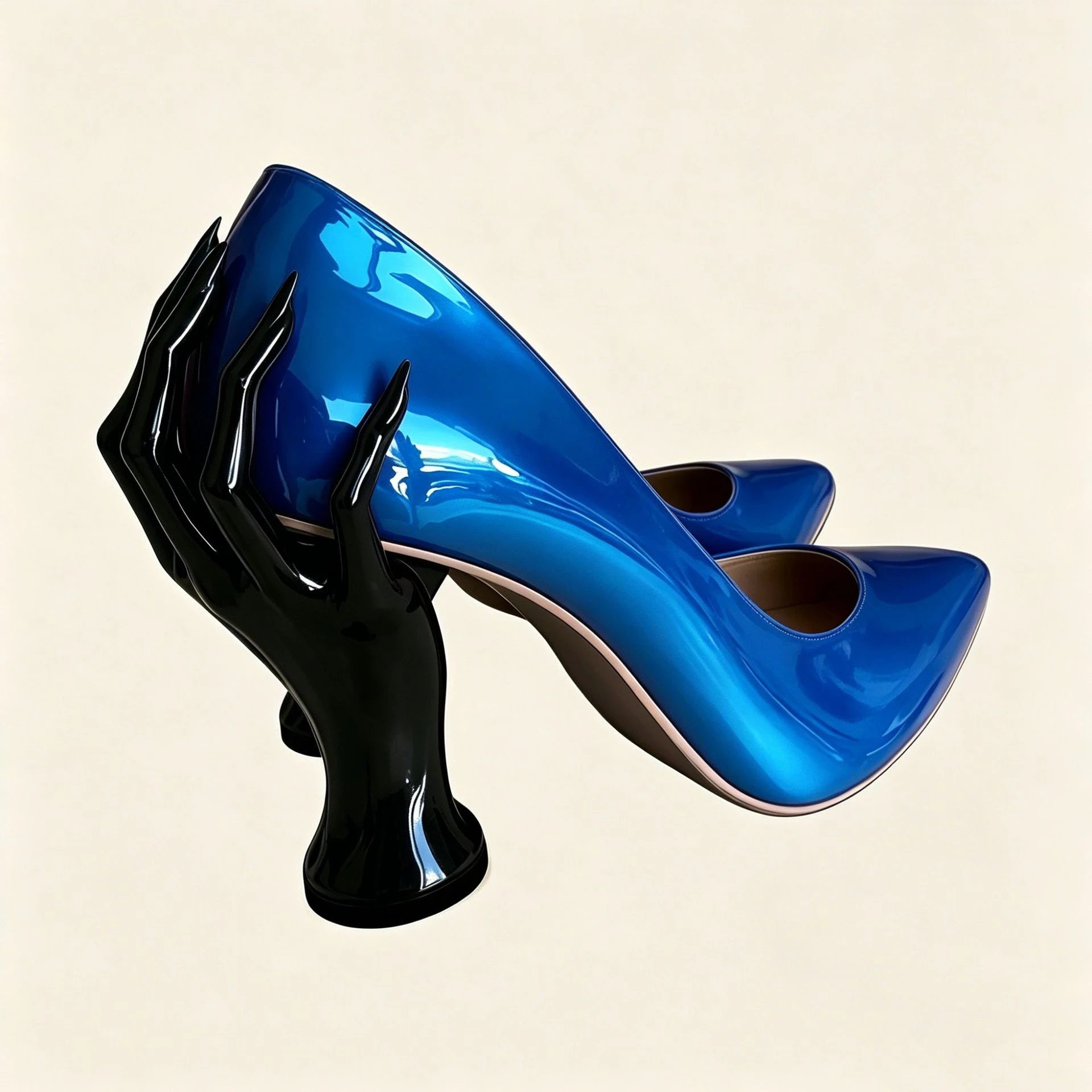 Gothic Sculpted Hand-Shaped Heel Pumps Avant Style