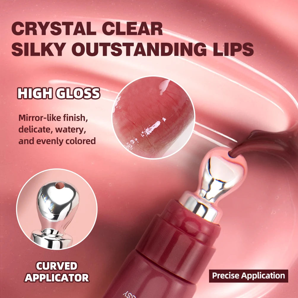 QIBEST Mirror Crystal Jelly Lip Gloss