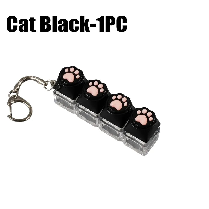 LED Light Keyboard Keychain