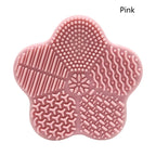 Silicon heart shaped makeup brush cleaner pads