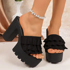 Mules platform Slip on sandals