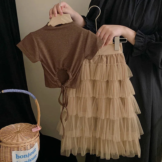 Top Sweet Cake Half Skirt Set