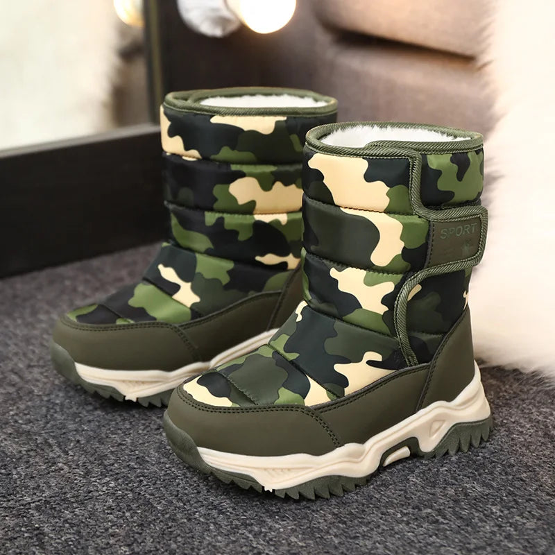 Children Plush Waterproof snow boots