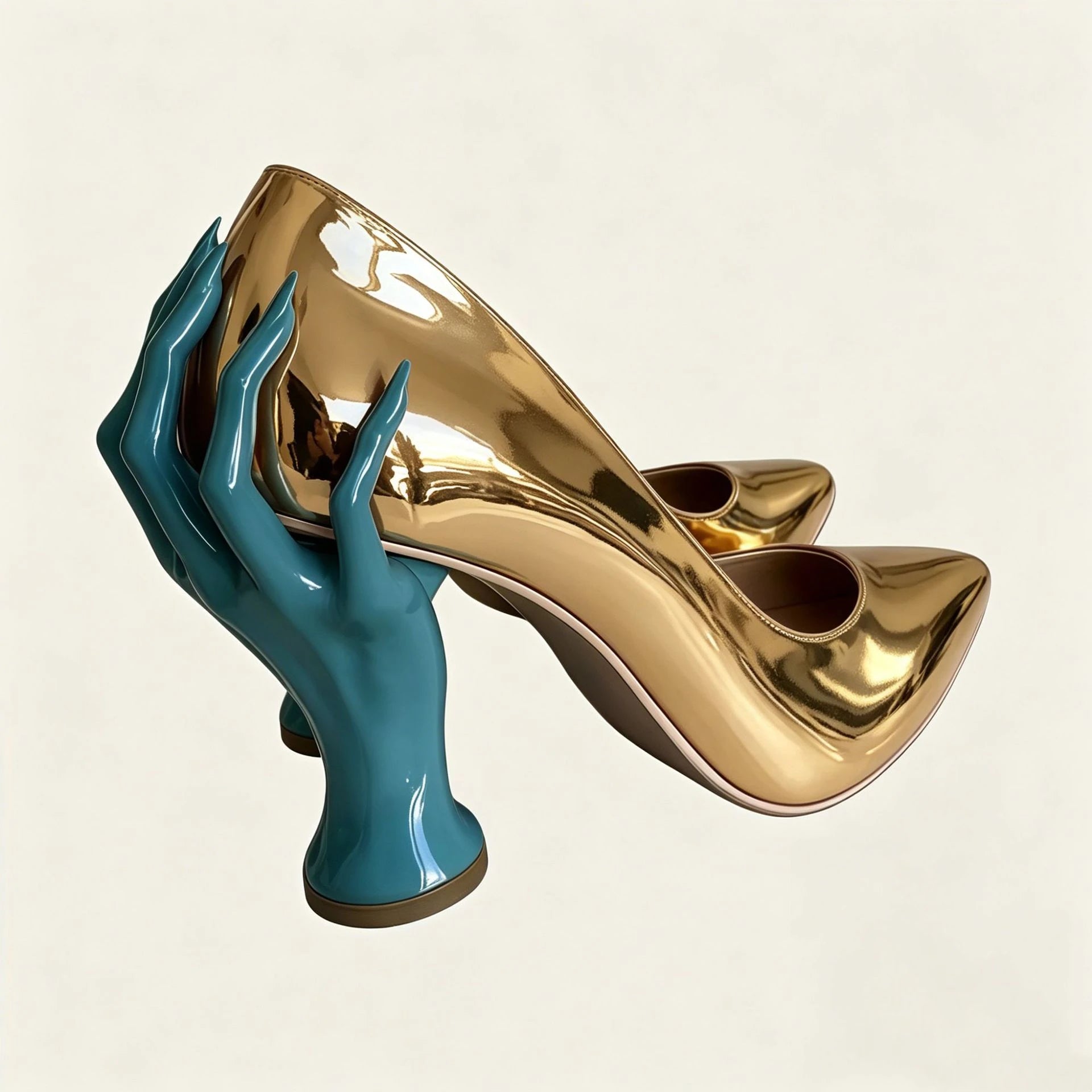 Gothic Sculpted Hand-Shaped Heel Pumps Avant Style
