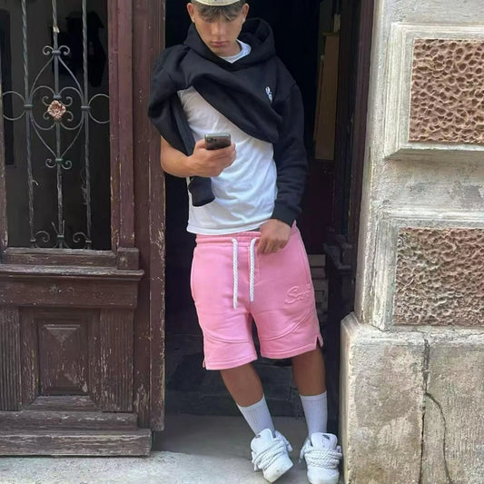 Harajuku Solid Pink Sweatshorts