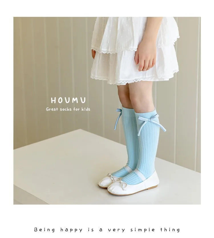 6Pairs/Bow Long Tube Socks