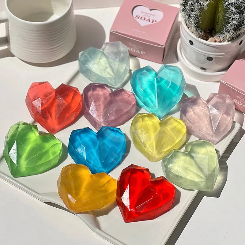 1/3/5pcs mix Diamond Heart Handmade Soap