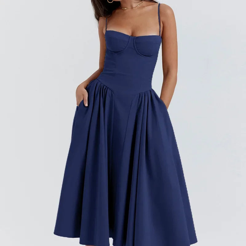 Bohemia Long Luxury Elegant V-neck Sleeveless dress