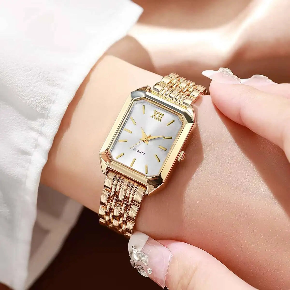 Rectangle Women Quartz Watch Luxury Analog Wristwatches