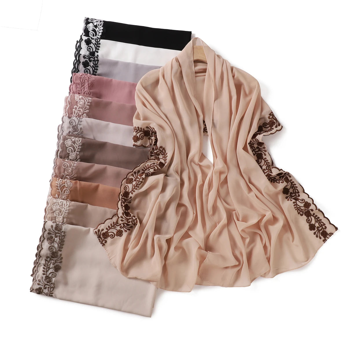 Embroidery Chiffon Scarf Hijab