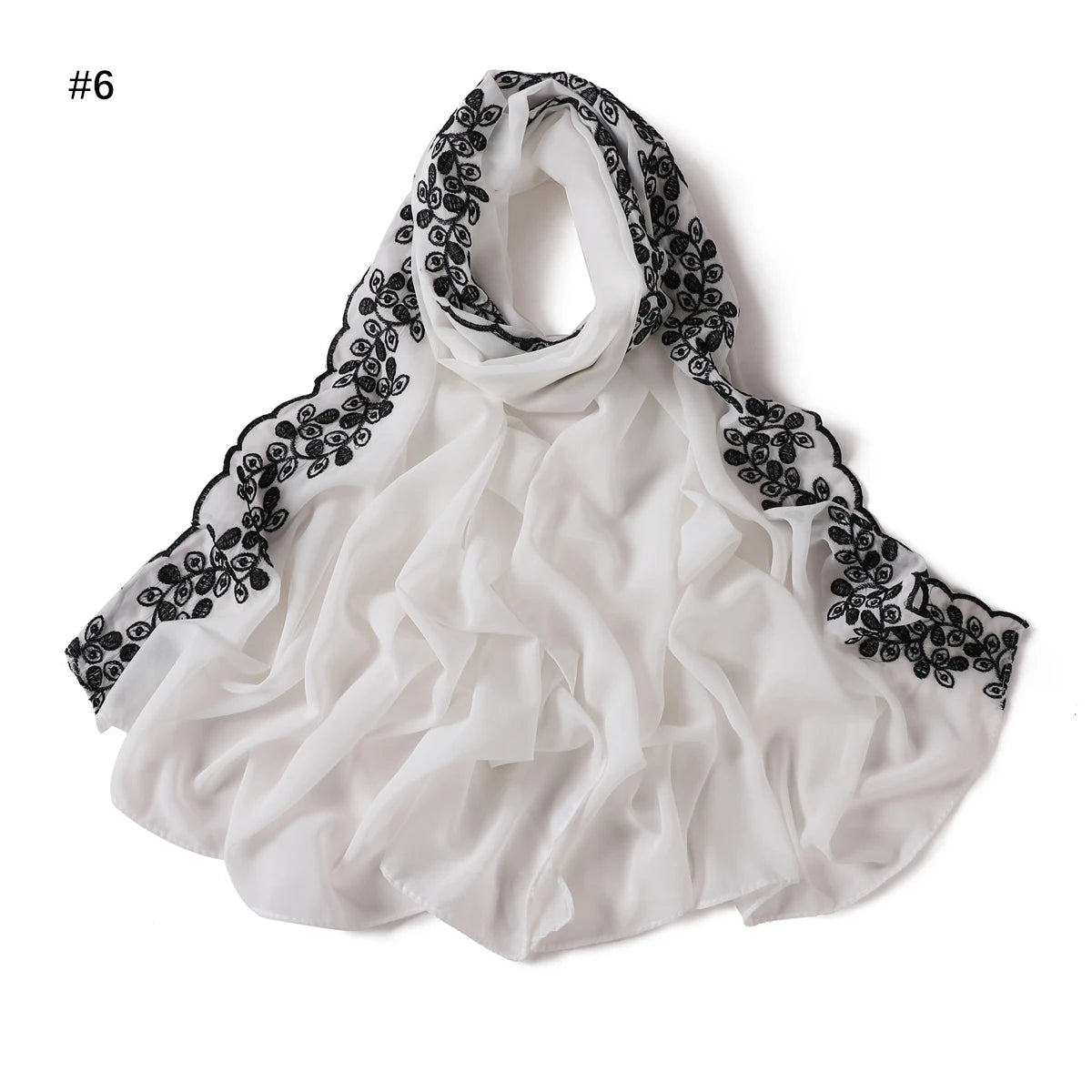 Embroidery Chiffon Scarf Hijab