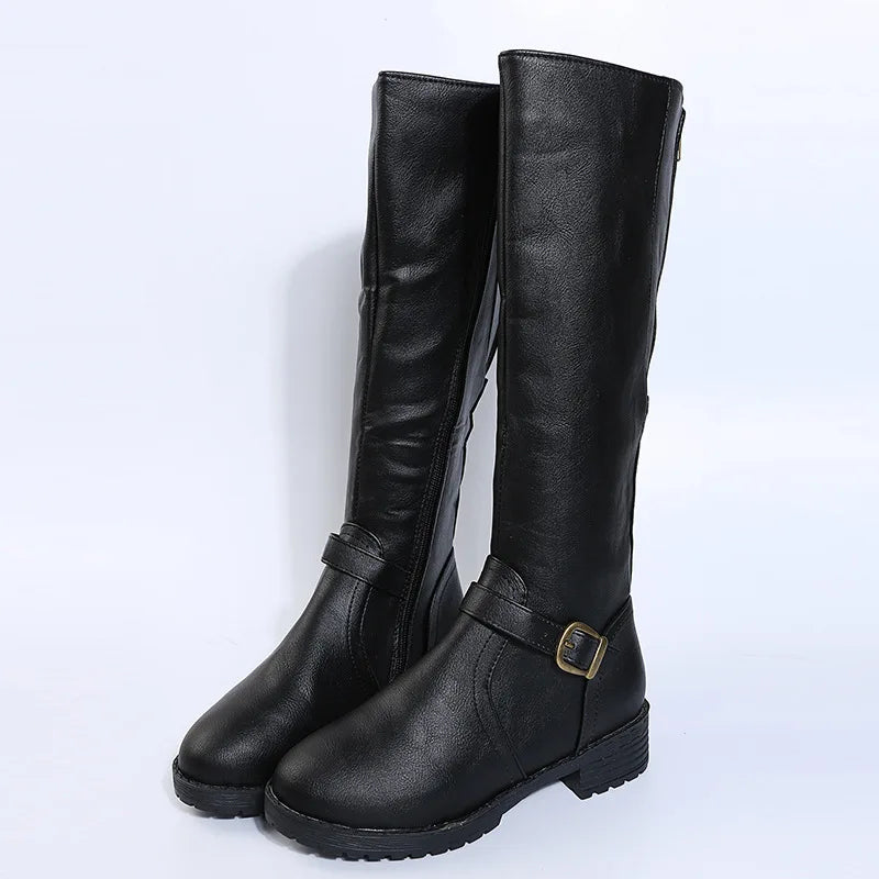 Vintage Brown Women Knee High Boots