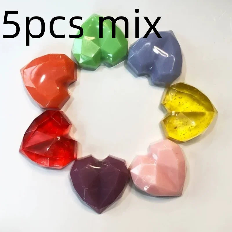 1/3/5pcs mix Diamond Heart Handmade Soap