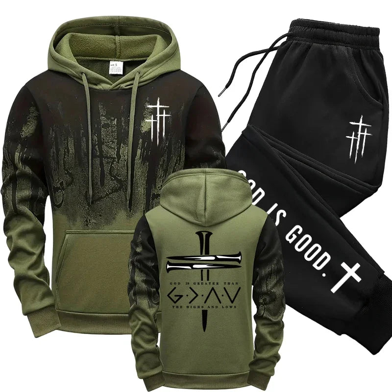 Jesus Christ Tracksuit Hoodie&sweatpants 2pcs Set