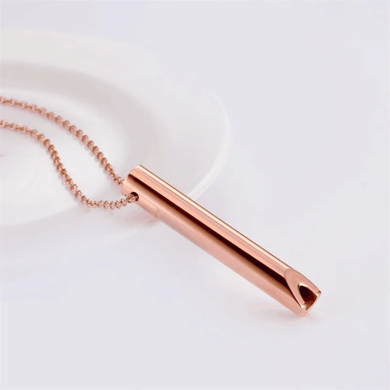 Stainless Steel Anxiety Breathing Necklace