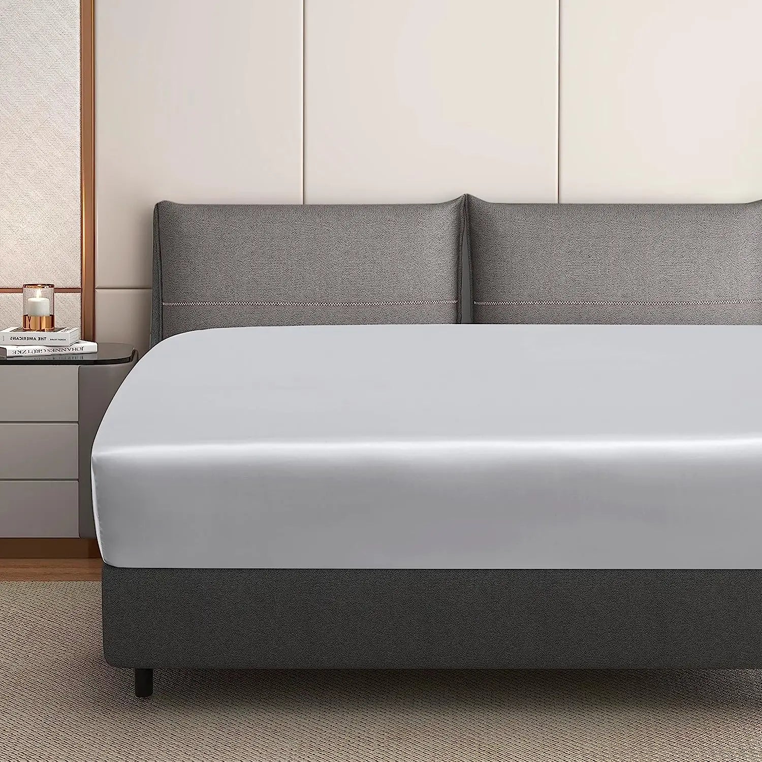 1 Piece Satin Fitted Sheet