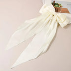 2 Black and White Bow Hair Clips