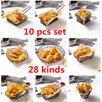 10 pcs set black French Fries Basket