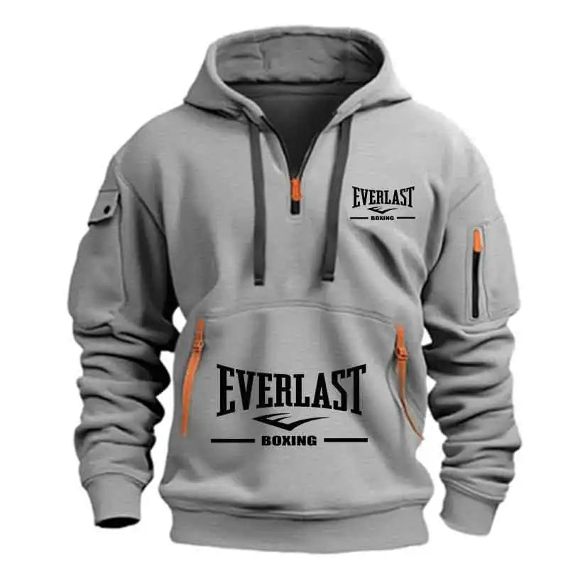 Men's Casual Hoodie Multi-pocket Sports Long-sleeve Sweatshirt