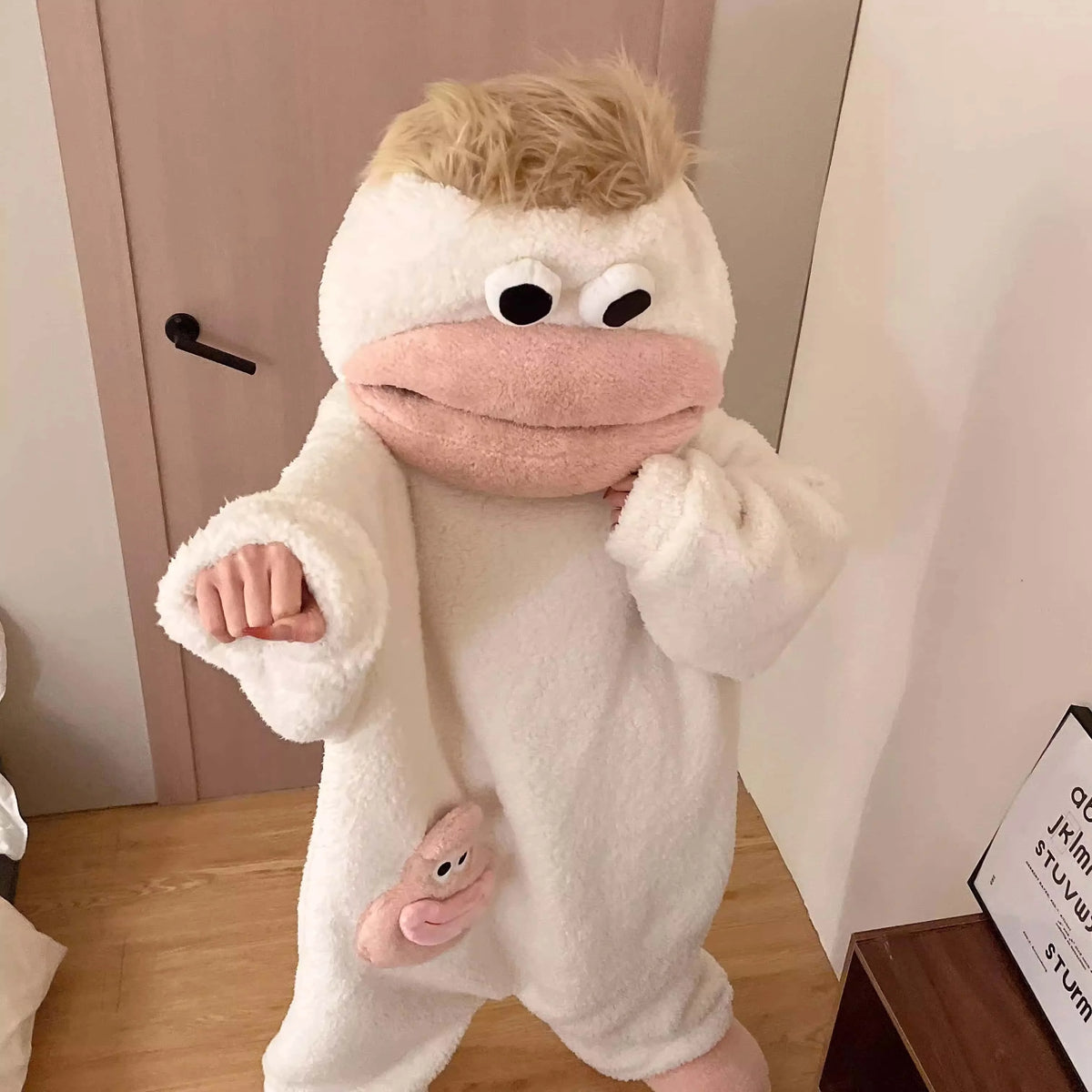 Cartoon big mouth monster cosplay pajamas