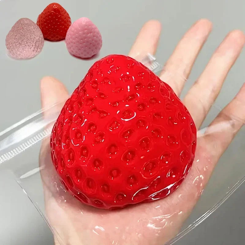 Big Strawberry Squeeze Taba Squishy Toy