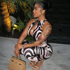 Zebra Print Jumpsuit
