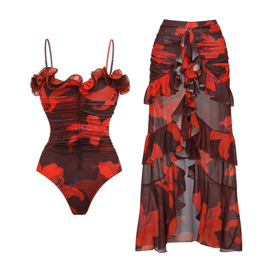 Lily Contrast  Biquini Bodysuit Bathing Suits