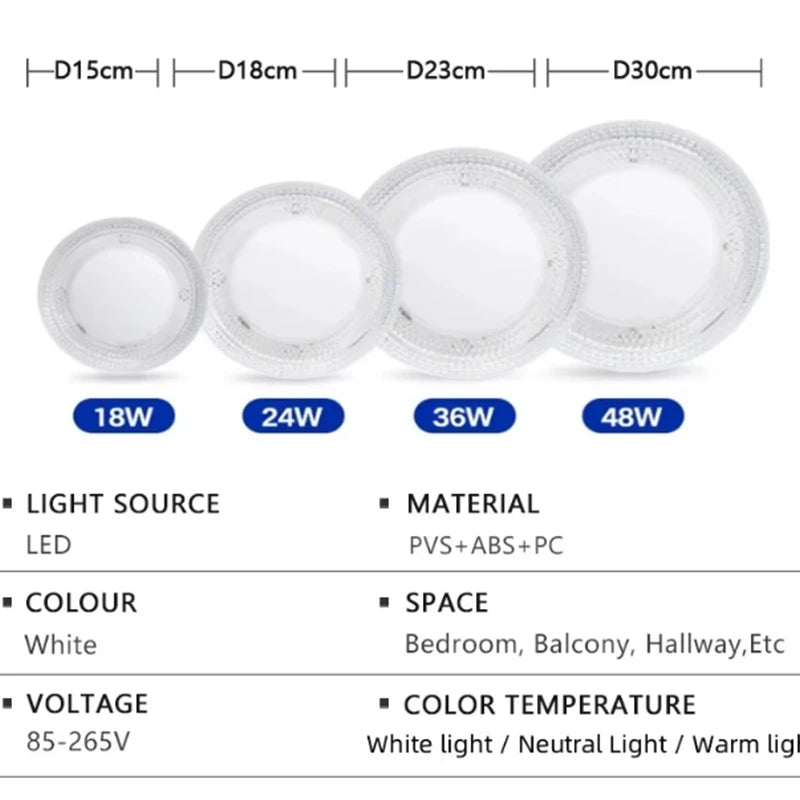 Modern Ultra Thin Crystal Ceiling light Light