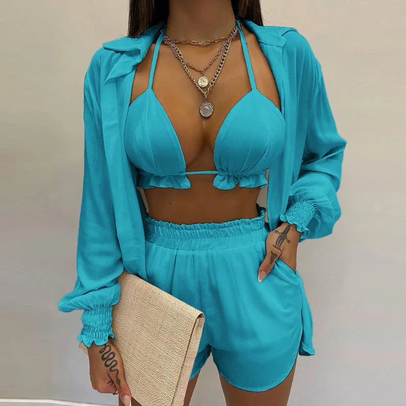 Bathing Suit Shorts Three Pieces