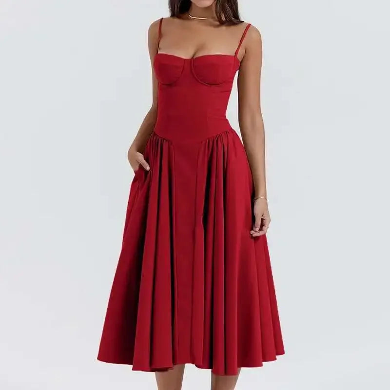 Bohemia Long Luxury Elegant V-neck Sleeveless dress