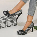 square toe high-heels