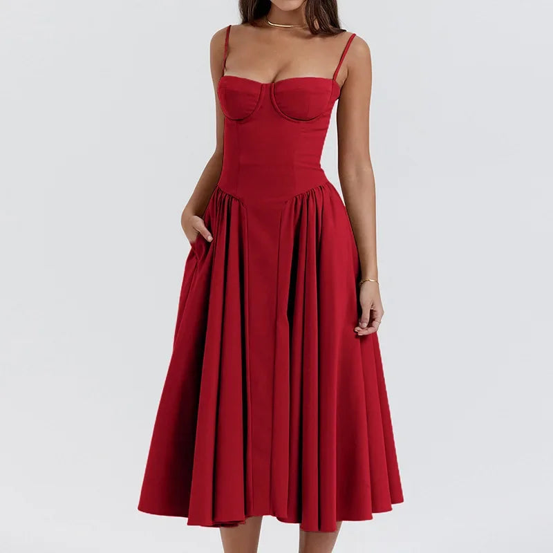 Bohemia Long Luxury Elegant V-neck Sleeveless dress