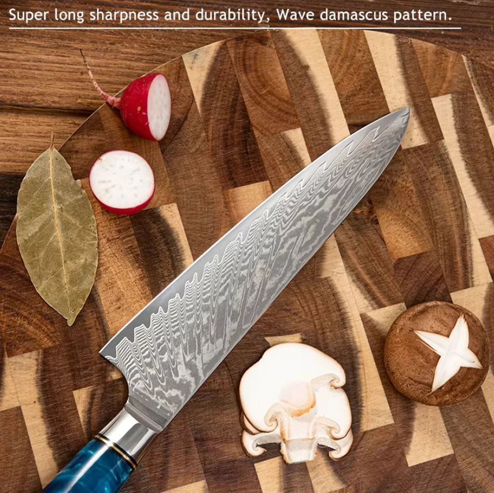 VG10 Chef's Knife d Handle Kitchen Chef's Knife Three-Piece Set
