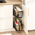 2Pcs Pull Out  Carbon Steel Slide Out Drawers