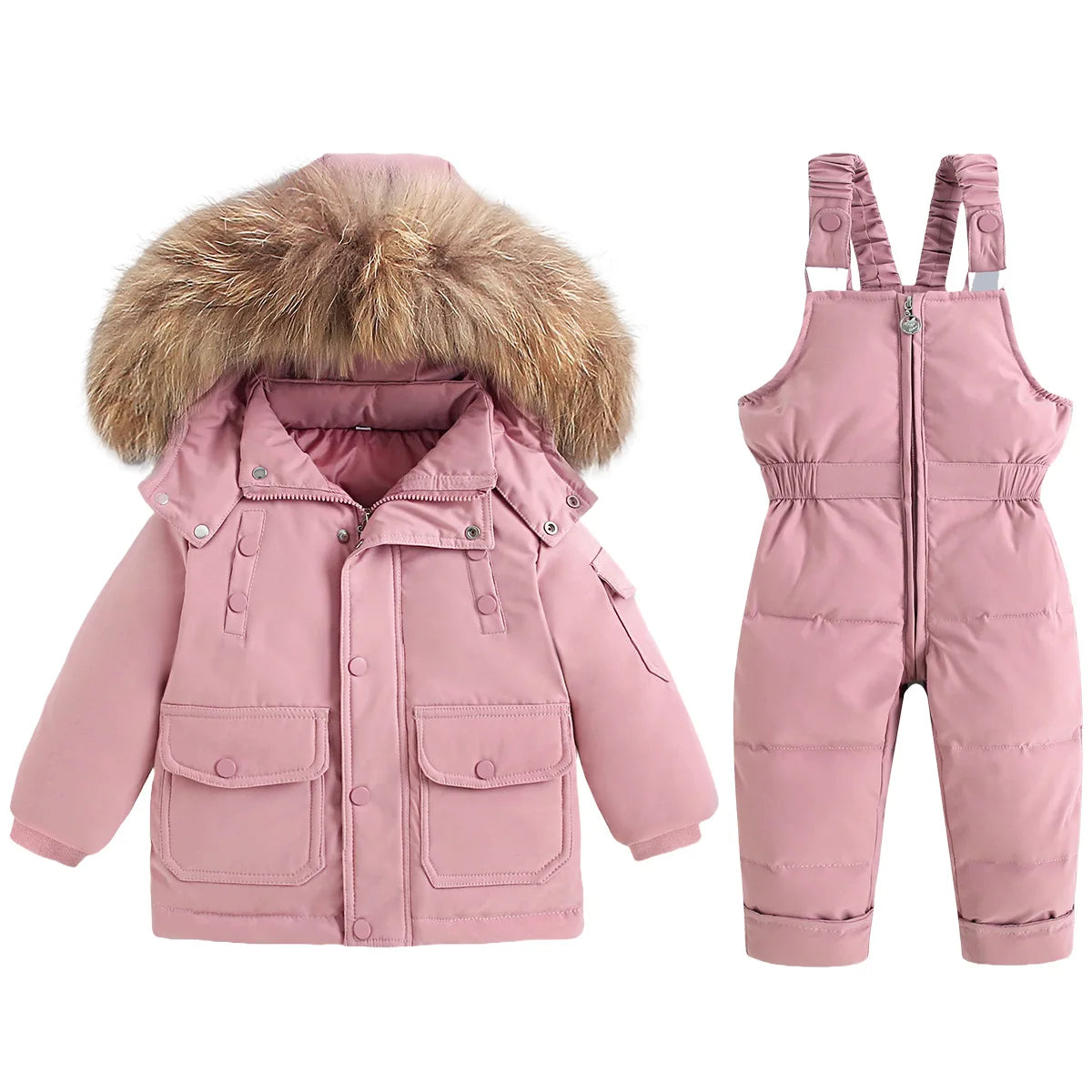 Jacket+Overalls Suit 2Pcs Duck Down Set