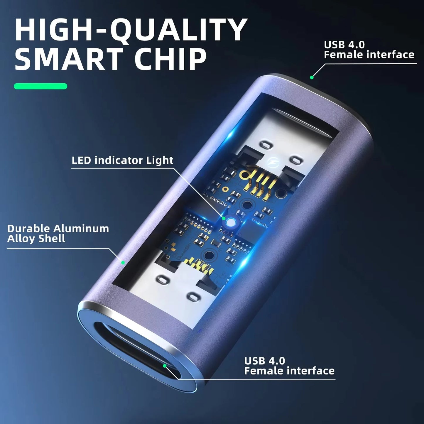 USB C Female to Female Adapter with PD 240W 40Gbps 8K 60hz
