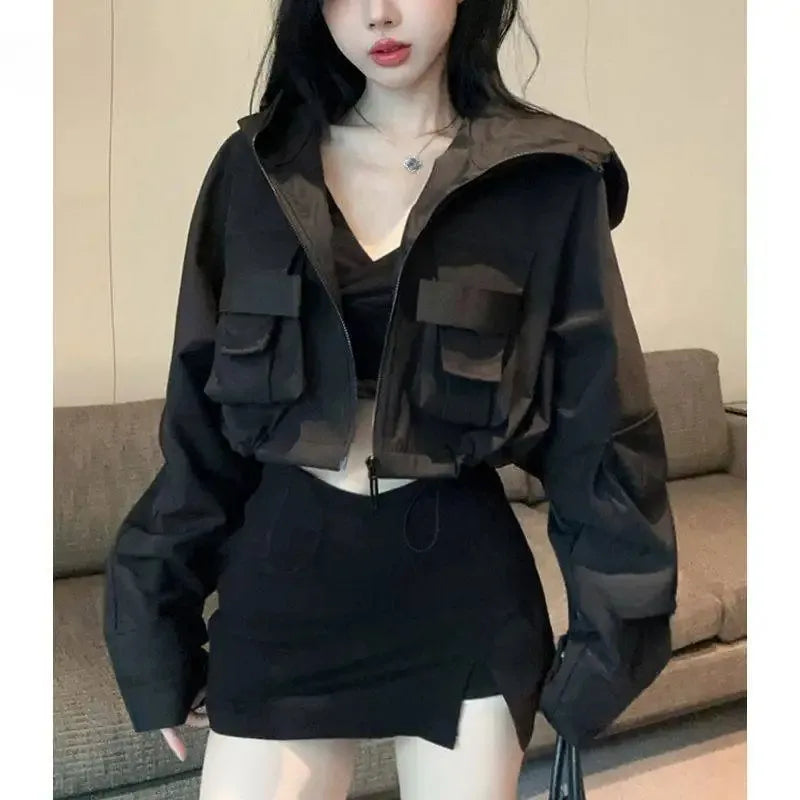 Women's Trendy Short Jacket Hooded Coat