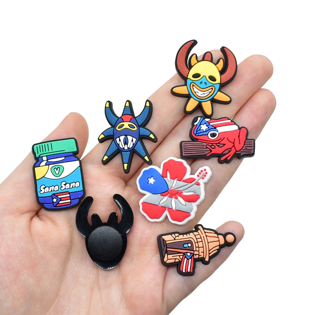 Puerto Rico series PVC 2pcs shoe charms