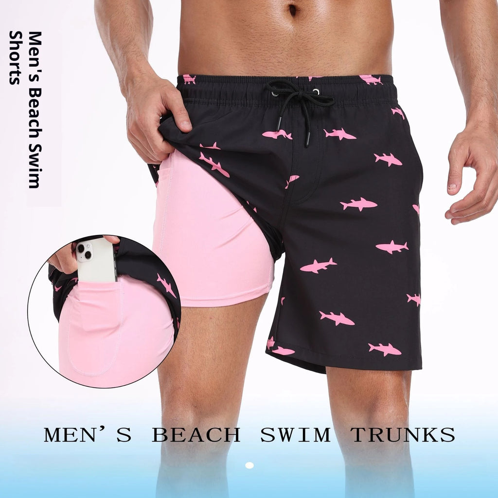 2026 Mens Beach Print Shorts