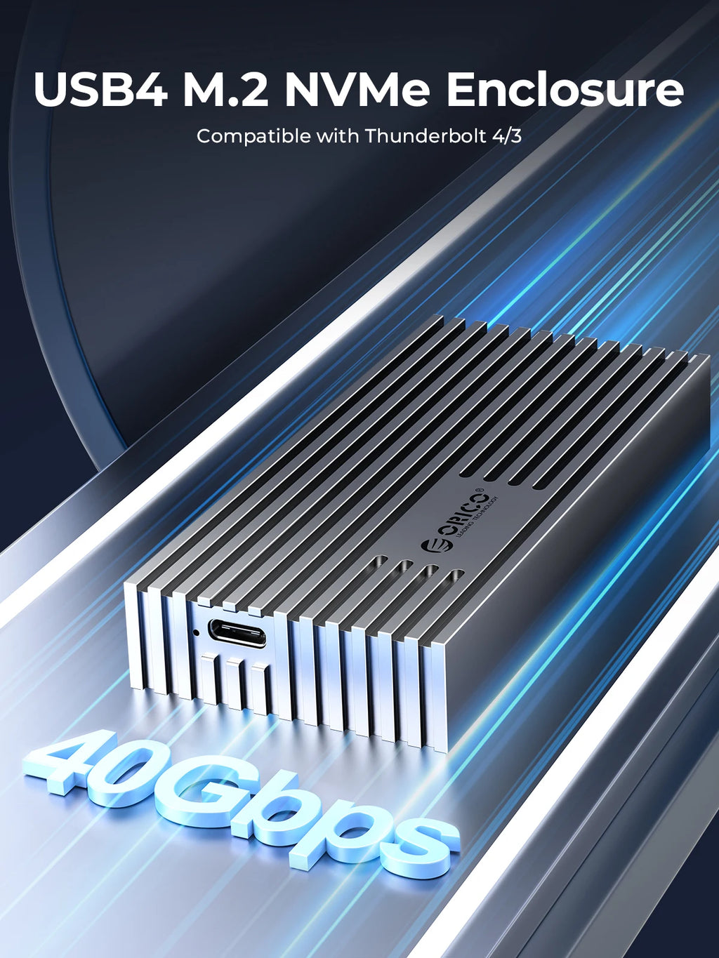 ORICO NVMe M.2 SSD Enclosure USB4 40Gbps PCIe3.0x4