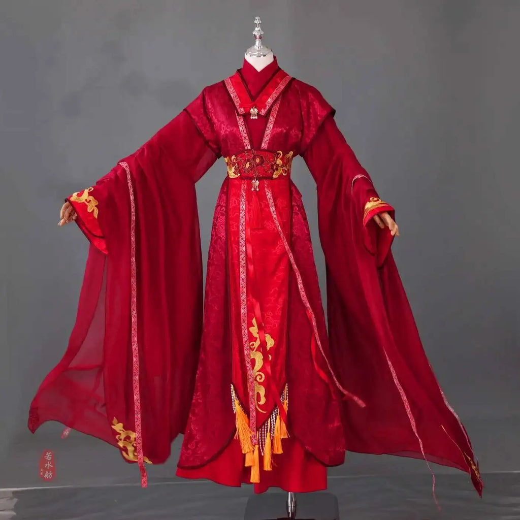 Wedding Grandmaster Envy Of Demonic Dress Ancient Hanfu Mo Dao Zu Shi Wei Wuxian Clothing Lan Wang Ji Cosplay Costume Full Set