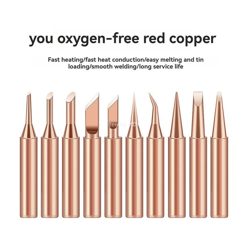 5pcs 900M-T Pure Copper Soldering Iron   Tip Lead-free Solder
