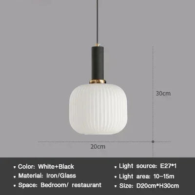 Striped Nordic Vintage Colorful Glass Chandelier