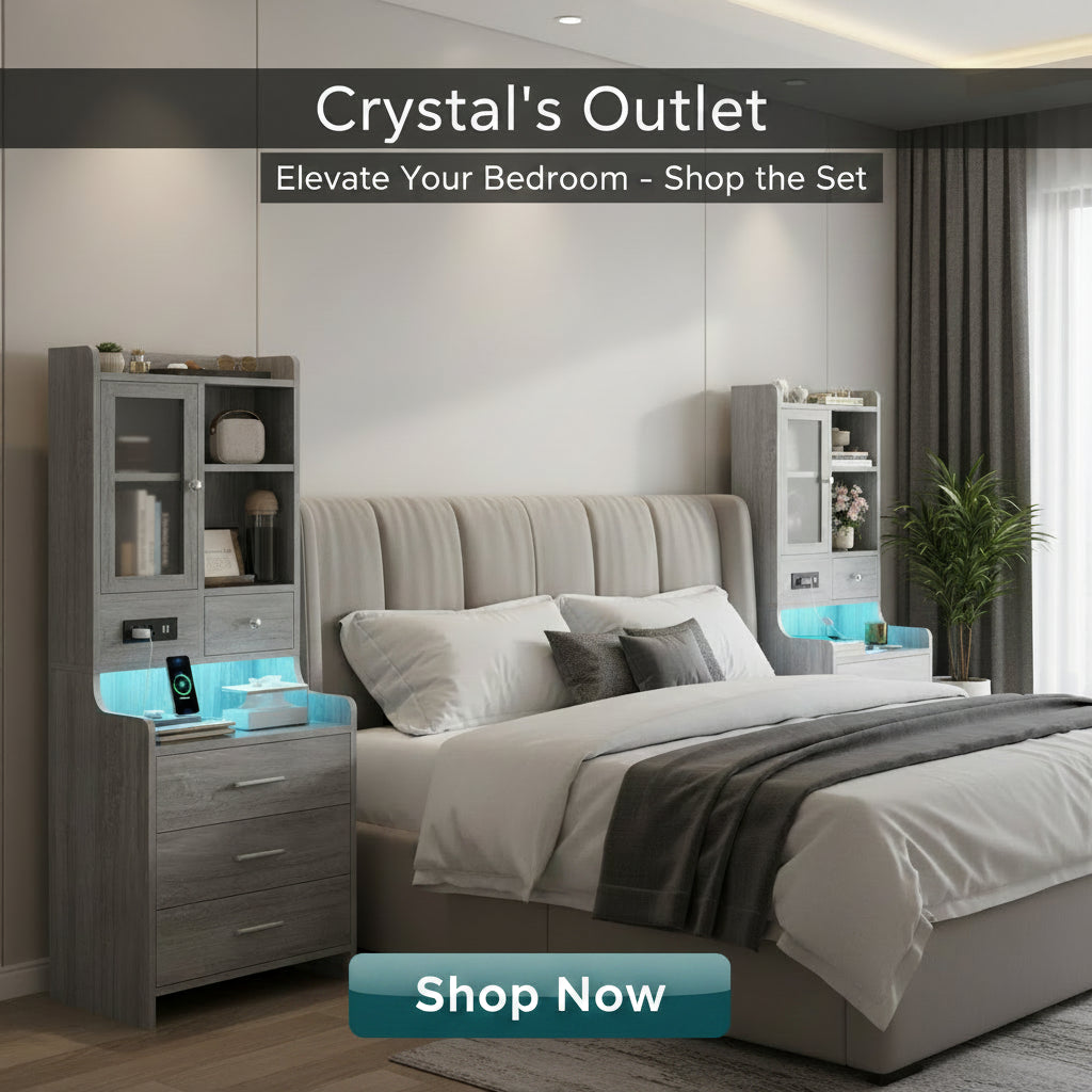 Grey Nightstand Set