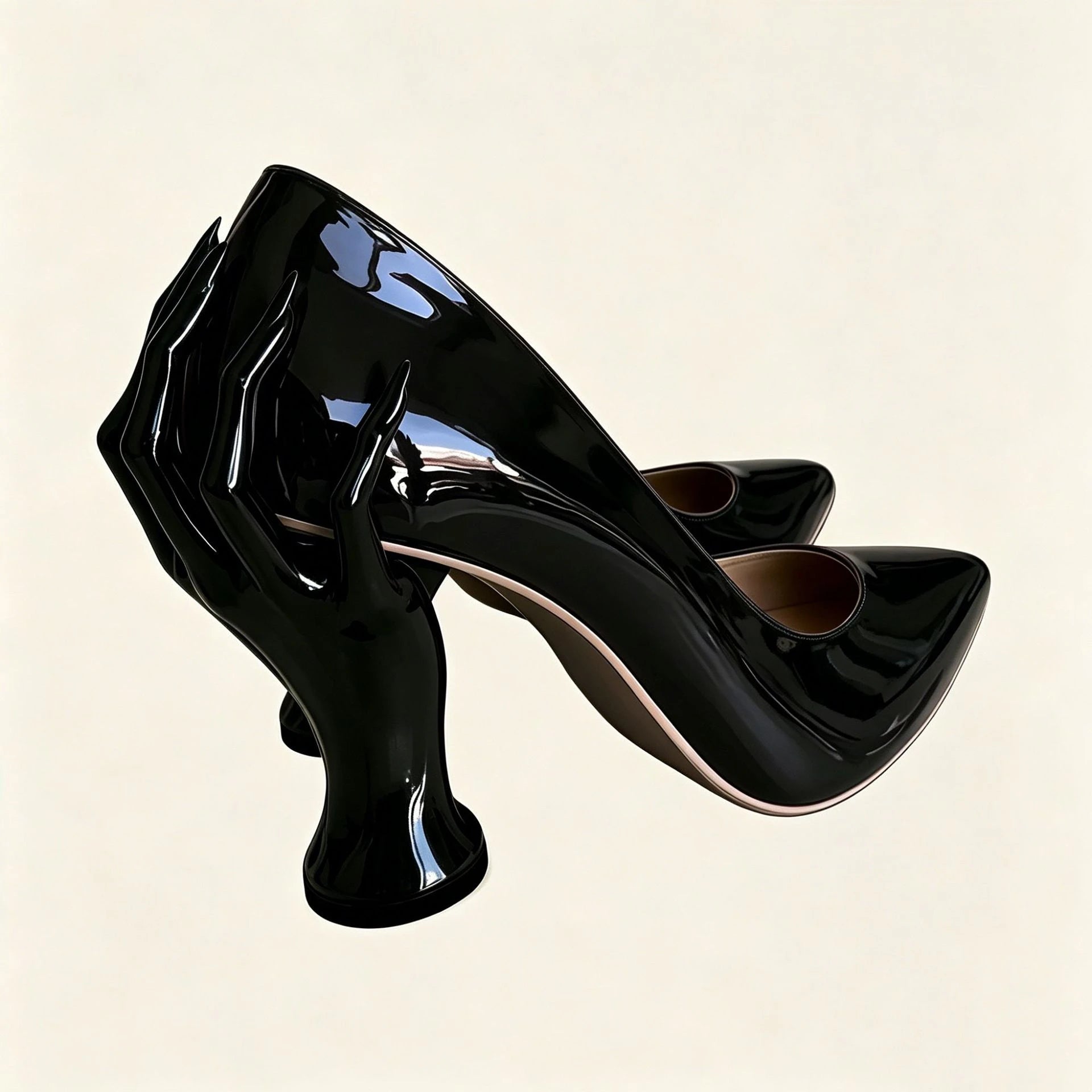 Gothic Sculpted Hand-Shaped Heel Pumps Avant Style