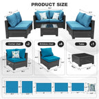 Patio Furniture Set 7 Piece