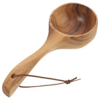 Wooden Handle Water Scoop Bath Ladle Shower Spoon