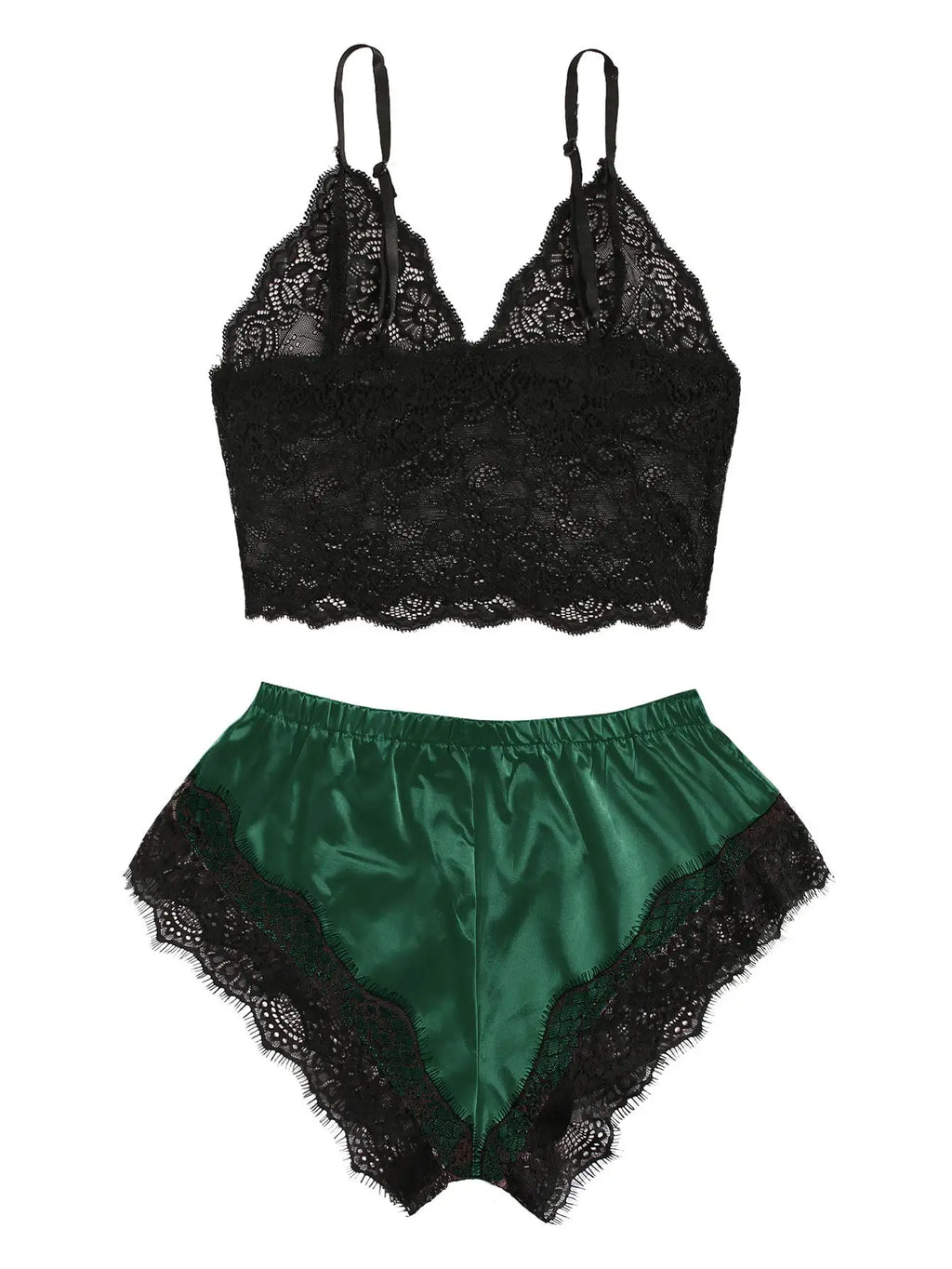 2PCS Women's Satin Pajama Set