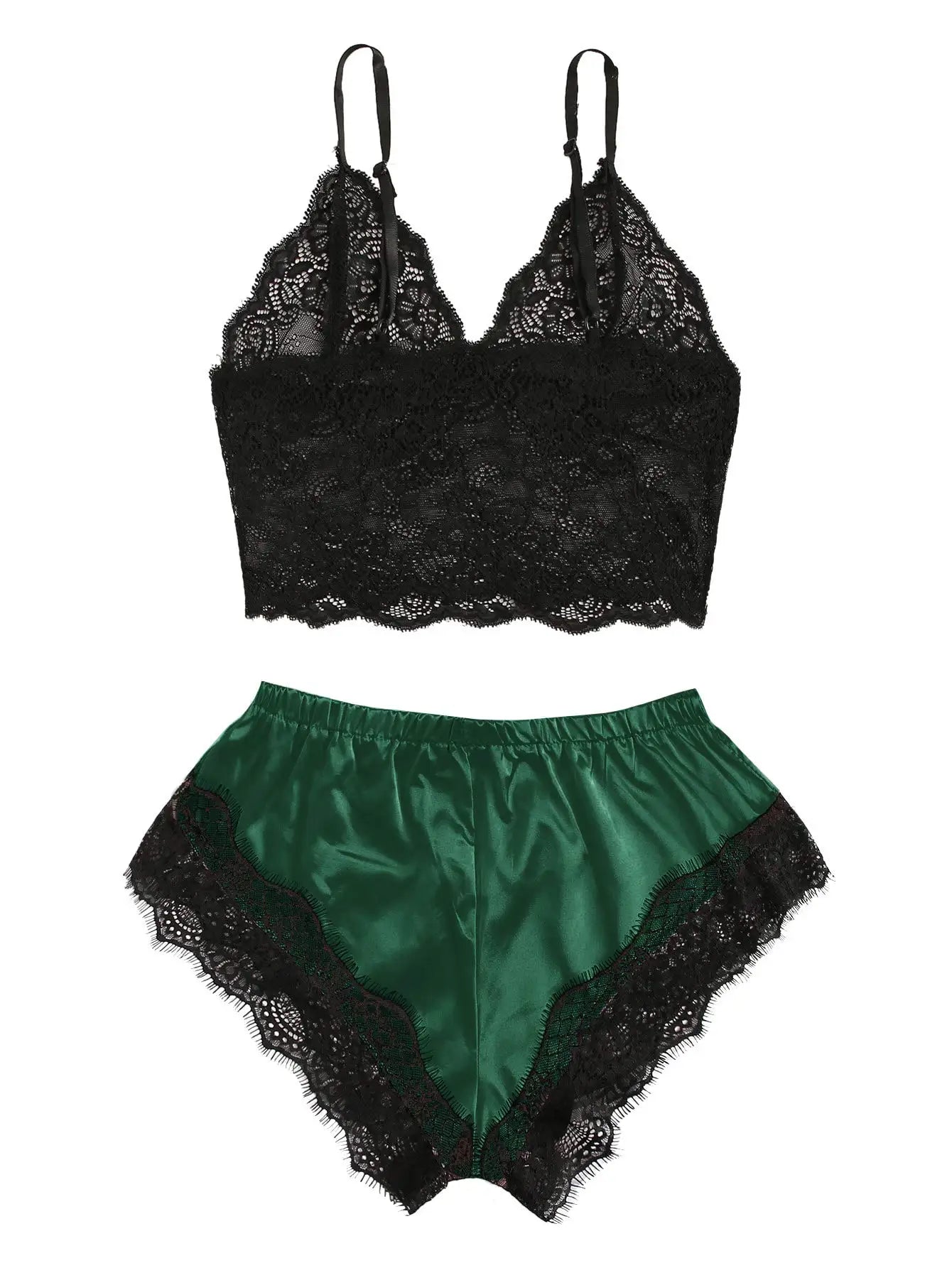 2PCS Women's Satin Pajama Set