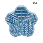 Silicon heart shaped makeup brush cleaner pads